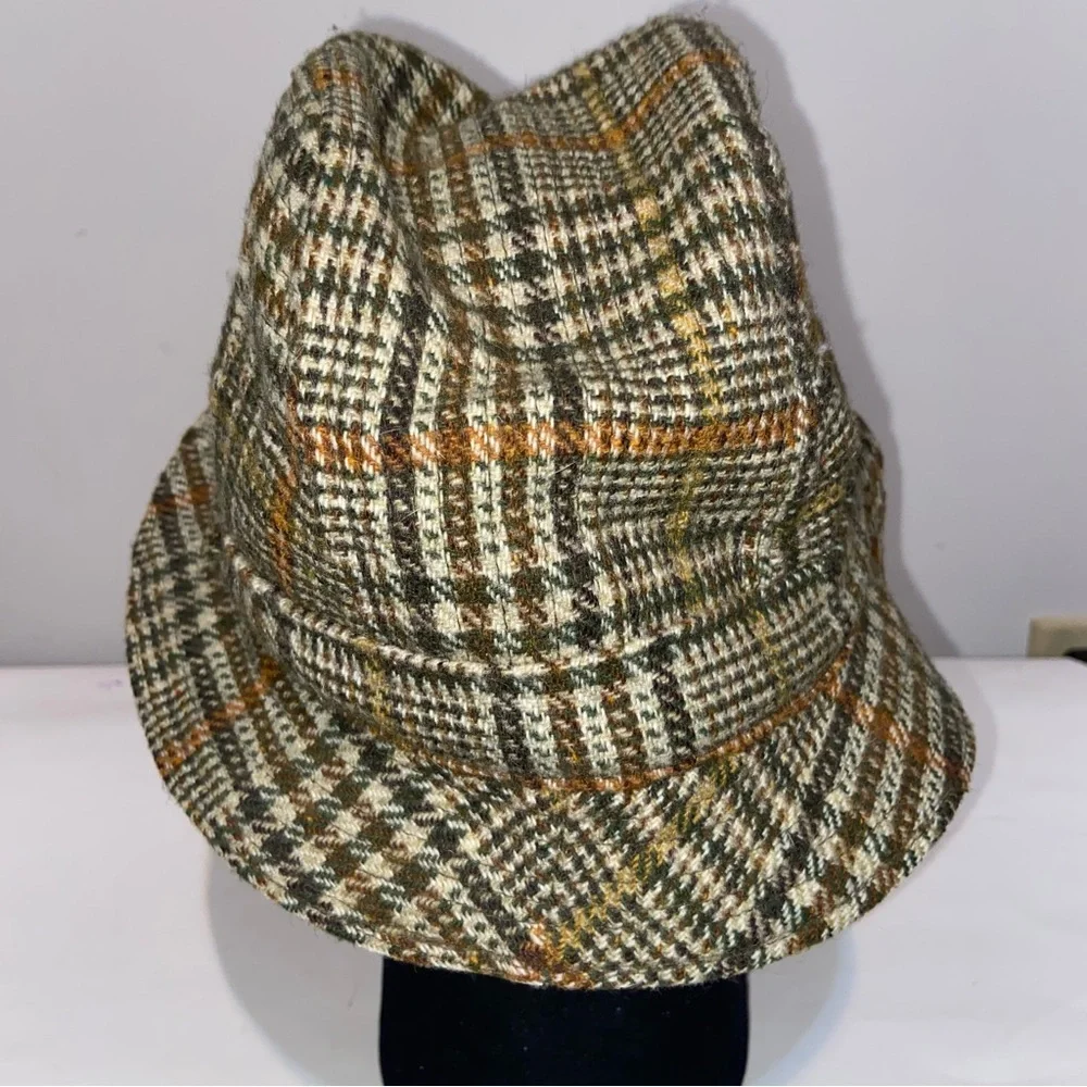 Vintage Hat Mens 7 3/8 Connemara Fishing Cap Wool Fedora Handmade Ireland Tweed